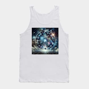 Cosmic Harmony: The Zodiac Universe Tank Top